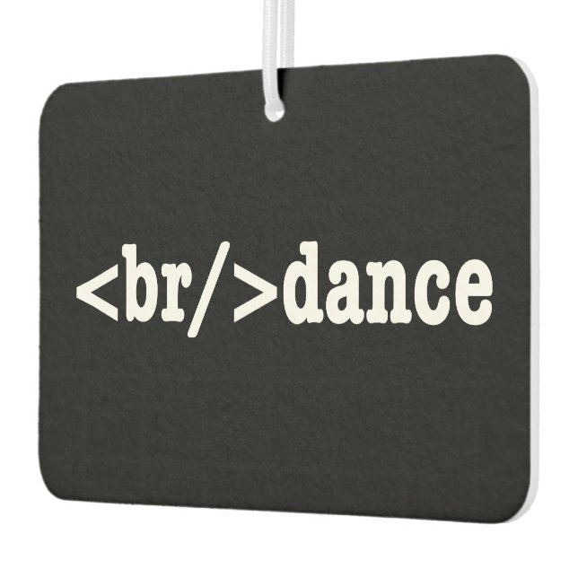 breakdance HTML Code Air Freshener (Left)