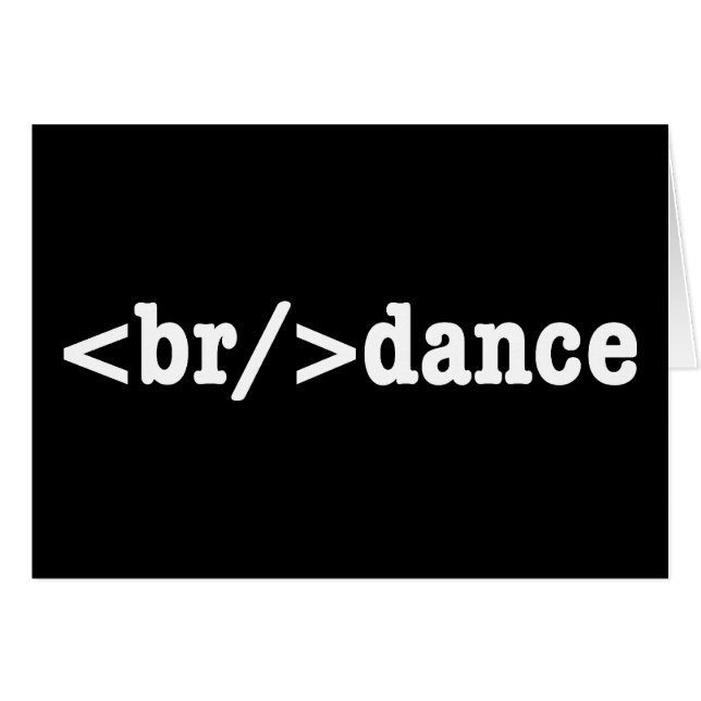 breakdance HTML Code - Carte de voeux (Devant horizontal)