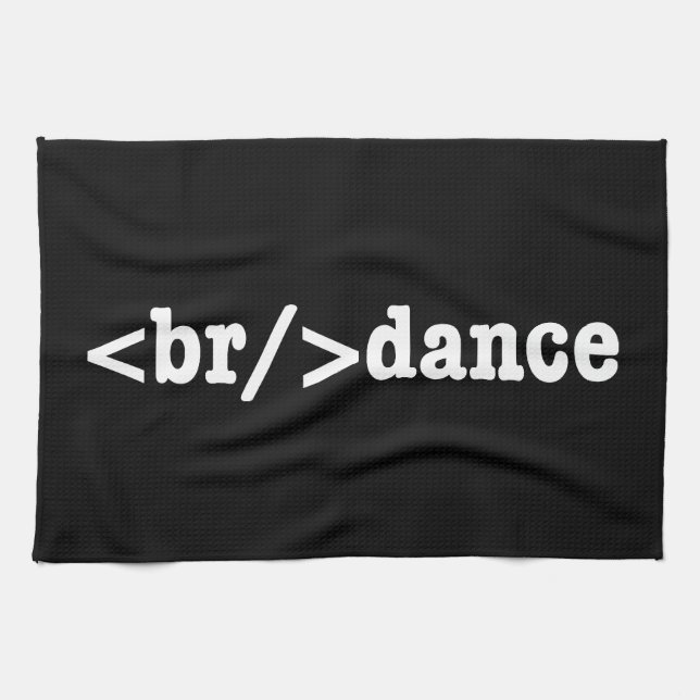 breakdance HTML Code Kitchen Towel (Horizontal)