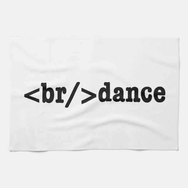 breakdance HTML Code Kitchen Towel (Horizontal)