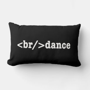 breakdance HTML Code Lumbar Pillow