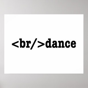 breakdance HTML Code Poster