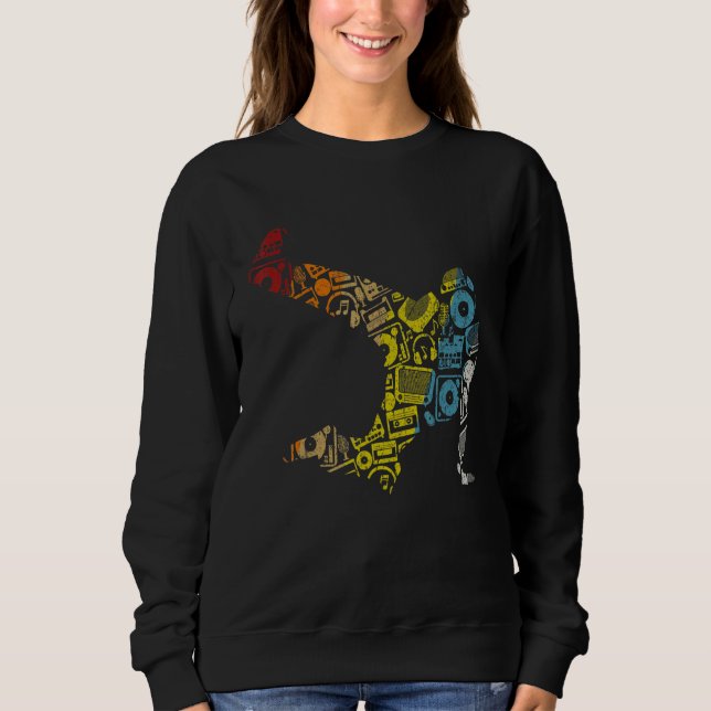 Breakdance Sillhouette Street Dance Breakdance  1 Sweatshirt (Front)