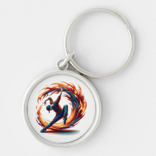 Breakdance Street Fire With Urban Energy  Keychain