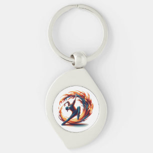 Breakdance Street Fire With Urban Energy  Keychain