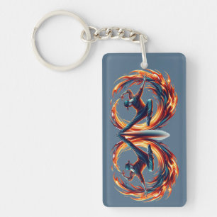 Breakdance Street Fire With Urban Energy  Keychain