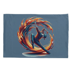 Breakdance Street Fire With Urban Energy  Pillowcase