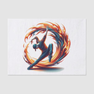 Breakdance Street Fire With Urban Energy  Tissue Paper