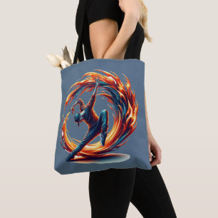 Breakdance Street Fire With Urban Energy  Tote Bag