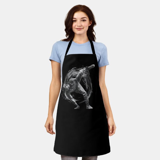 Breakdance Urban Style Monochrome Motion Art  Apron (Worn)