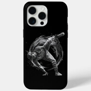 Breakdance Urban Style Monochrome Motion Art  iPhone 15 Pro Max Case