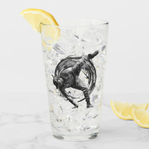 Breakdance Urban Style Monochrome Motion Art  Glass