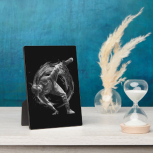 Breakdance Urban Style Monochrome Motion Art Plaque