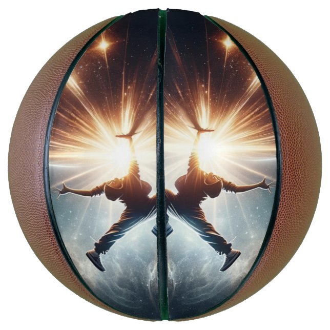 Breakdancer in action, Ai, Action in the Galaxy Basketball (Vertical)