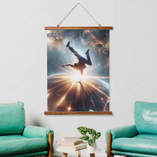 Breakdancer in action, Ai, Action in the Galaxy Hanging Tapestry