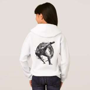 Breakdancer in action, in ink splatter style