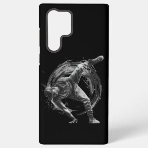 Breakdancer in action, in ink splatter style samsung galaxy case