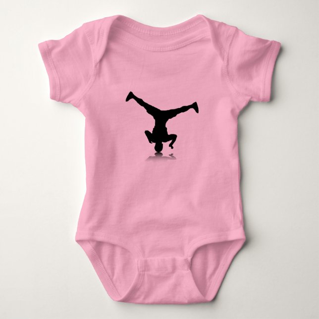 Breakdancer (spin) baby bodysuit (Front)