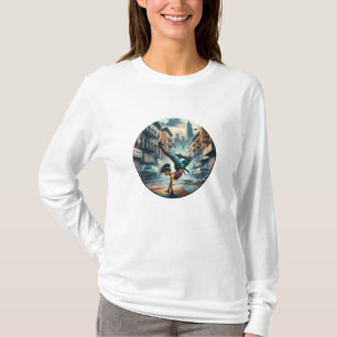 Breakdancer Women in action New York silhouette T-Shirt
