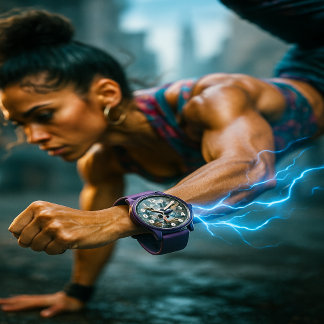 Breakdancer Women in action New York silhouette Watch