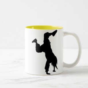 Breakdancer; yellow Two-Tone coffee mug