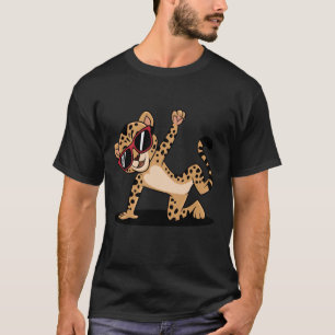 Breakdancing Cartoon Cheetah in Sunglasses Wild Ca T-Shirt