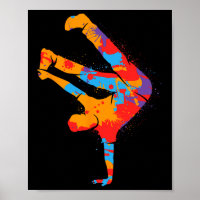 Breakdancing Colourful Street Dancing Men Boys Bre