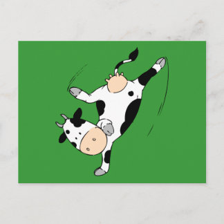 Breakdancing cow (mooviestars) postcard
