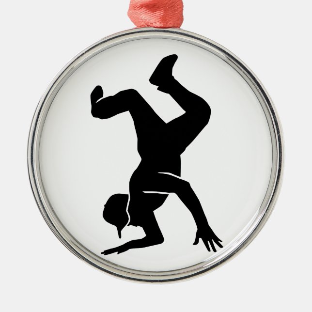 Breakdancing Metal Ornament (Front)