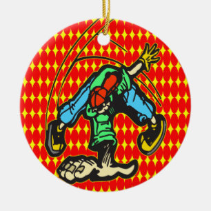 Breakdancing Style Ceramic Ornament
