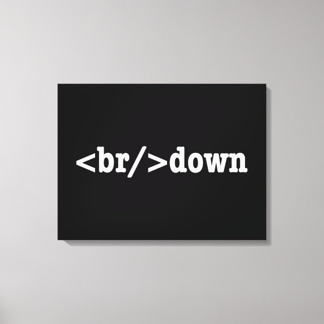 breakdown HTML Code Canvas Print (Front)