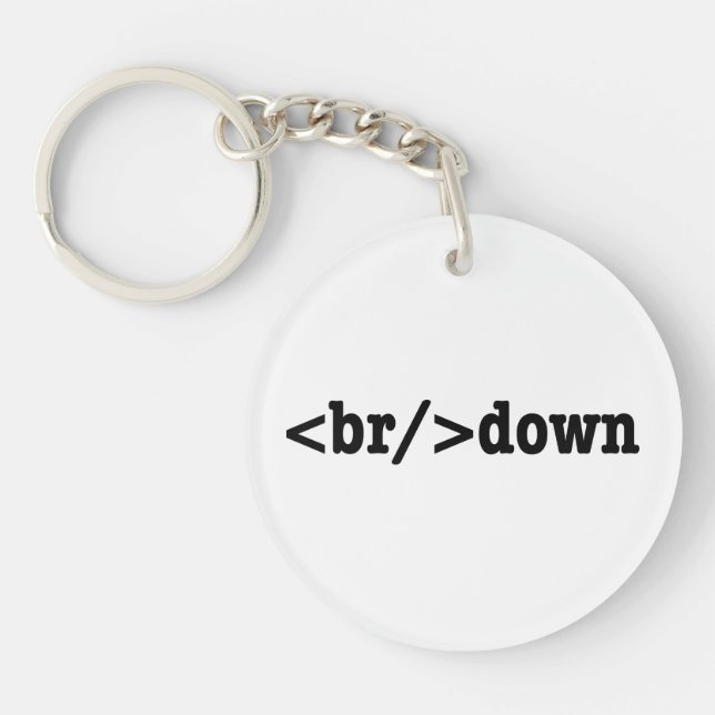 breakdown HTML Code Keychain (Front)