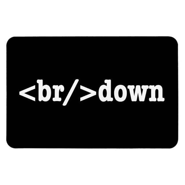 breakdown HTML Code Magnet (Horizontal)