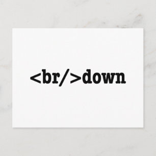 breakdown HTML Code Postcard