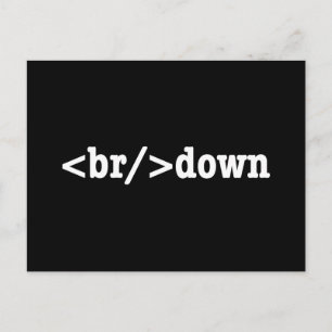breakdown HTML Code Postcard