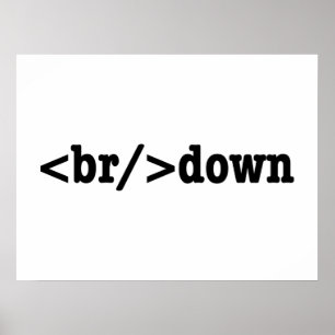 breakdown HTML Code Poster