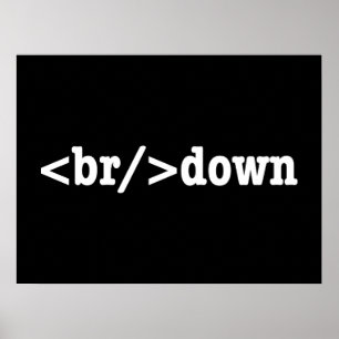 breakdown HTML Code Poster