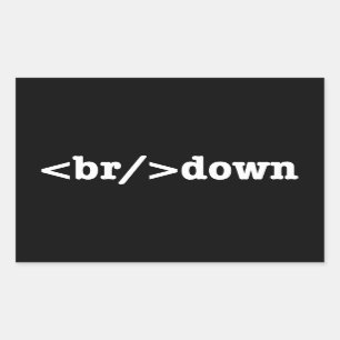 breakdown HTML Code Sticker