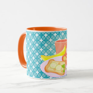 Breakfas Gingham Mug