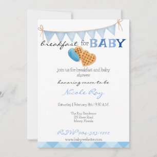 Breakfast and baby Shower Invitation
