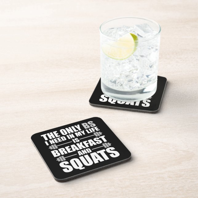 Breakfast and Squats - Bodybuilding Workout Coaster (Right Side)