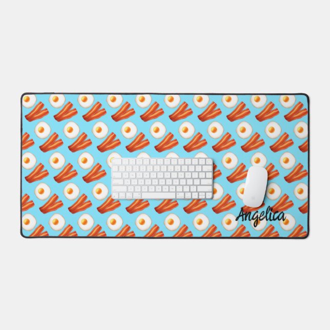 Breakfast Bacon And Egg  Desk Mat (Keyboard & Mouse)