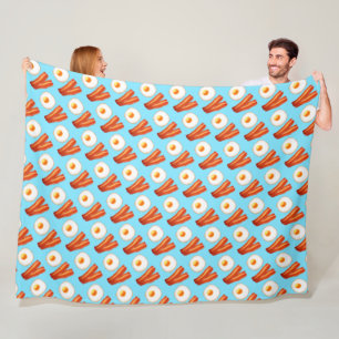 Breakfast Bacon And Egg Fleece Blanket