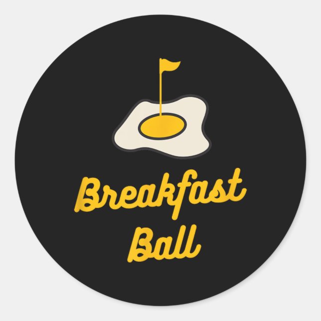 Breakfast Ball Mulligan Golf  Classic Round Sticker (Front)
