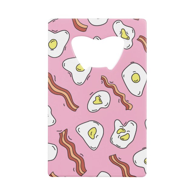 Breakfast Bonanza: Cartoon Delights Credit Card Bottle Opener (Front)