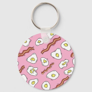 Breakfast Bonanza: Cartoon Delights Keychain