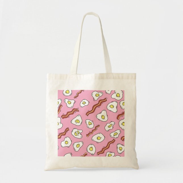 Breakfast Bonanza: Cartoon Delights Tote Bag (Front)