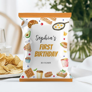 Breakfast Brunch 1st Birthday Chip Bag Wrapper