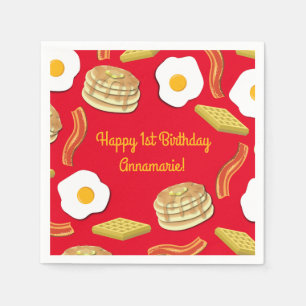 Breakfast Brunch Birthday Party Kids Cute Napkin