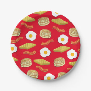 Breakfast Brunch Birthday Party Kids Cute Paper Plate